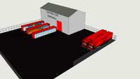 Zach Ware Distribution Yard with loaded trailers