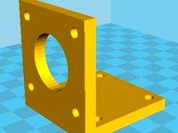 NEMA 17 Stepper Motor Mount With Mounting Holes by Fotter58