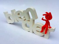 Big letters logo Blender + Blender guy by LITHINES