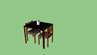 table and chairs for 2 ppl