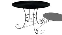 Table ronde ST GERMAIN noire, Maisons du monde, réf 129.982, prix : 129