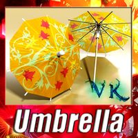High Detailed Cocktail Umbrella.3d model