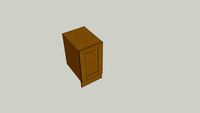 WIDE FRAME OAK KITCHEN RANGE - SINGLE CUPBOARD