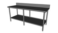 Worktable w/Back-Splash & Under-Shelf WT1-30-US-84]
