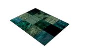 31856 Carpet Patchwork Velvet Turquoise 170x240cm (Teppich Patchwor