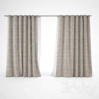 Thick curtains on rings with tulle