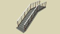 06 DesignRail Aluminum Railing System with Picket Infill - Stairs