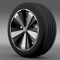 VW Beetle Turbo 2012 wheel3d model