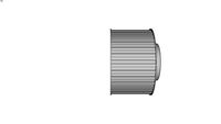 Poulie dente monobloc pas 12.7 mm (1/2'') pour courroie largeur 76,2 mm