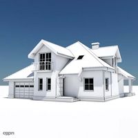 House with Attached Garage 033d model