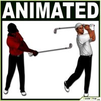 Golfer Players CG3d model