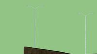 Row of Street lights Near Milwaukee Avenue on I-294 Tri State Tollway