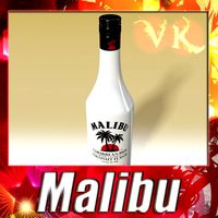 High Detailed Liquor Bottle : Malibu.3d model