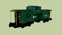 Static Display / Monument of Green Caboose (MKT 139)