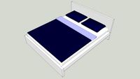 IKEA MALM Bed frame with slatted bed base white 177x211 (160x200)