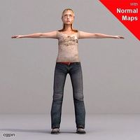 CWom0020-FBX/ Rigged Models for Motionbuilder 7.03d model