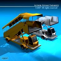 Airport stairs vehicle3d model