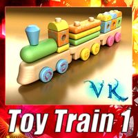 Wooden Train3d model
