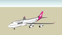 Breast Cancer Awareness Qantas 747