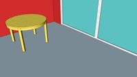 table bjursta bois clair