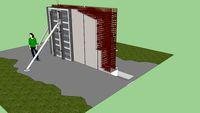 Betonmauer mit Schalung