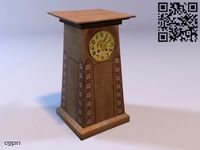 Art Nouveau clock3d model