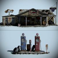Old Gas Station3d model