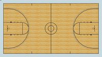 Basketball court - NCAA regulation - 2D model