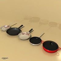Frying pans3d model