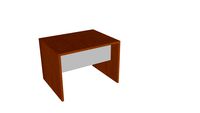 Mesa de trabajo 100x80x72 cerezo/ aluminio