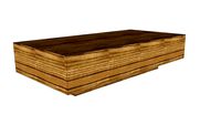 Zebrano Wood Coffee Table