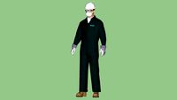 Safety First Series - Process Operator - OSHA Level 'D-2' PPE Protection - Coverall - Green