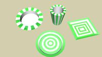 green and white