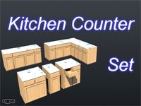 Kitchen Counter Top Set 0013d model