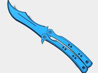 Foldable CsGo buttefly knife (m3) by Boamartin