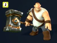 Lowpoly Knight | Hammer