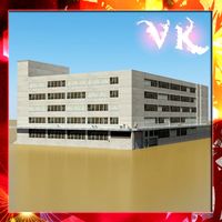 Low Poly Building 02 - Office3d model