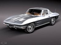 Chevrolet Corvette C2 coupe3d model