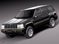 Jeep Grand Cherokee Limited 1993 to 19953d model