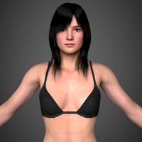 Realistic Young Pretty Girl3d model