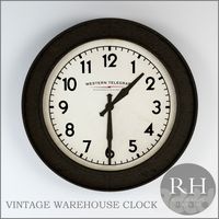 NEW VINTAGE WAREHOUSE CLOCK