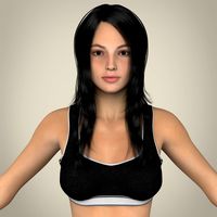 Realistic Young Teen Girl3d model
