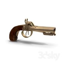 Double-barreled gun with a bayonet. Belgium