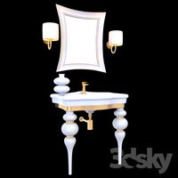 Washbasin with mirror