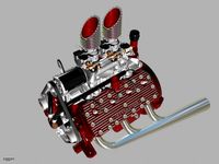 Custom Early Flathead V8 Engine3d model