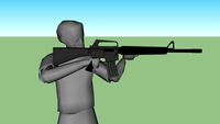 Man with M16 Rifle
