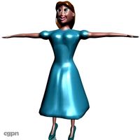 Girl in blue 3D3d model