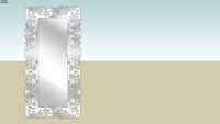 73859 Mirror Italian Baroque Silver 180x90 (Spiegel Italian Baroque Silver 180x90)