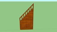 Sichtschutzzaun aus Holz, schräg
