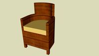 FAUTEUIL de SALON en ROTIN / BOIS